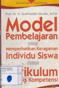 Model Pembelajaran yang Memperhatikan Keragaman Individu dalam Kurikulum Berbasis Kompetensi