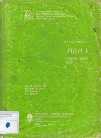 Materi Pokok: Fiqh I: PPGI2361/4 SKS: Modul 1-6