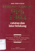 Undang-Undang PPh 1994: Catatan dan Latar Belakang